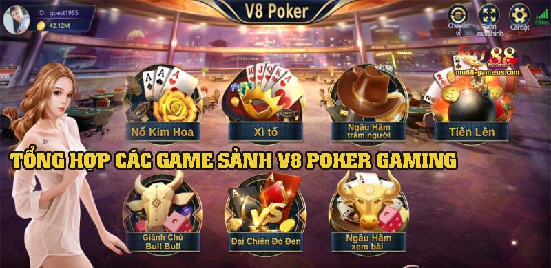 Tổng hợp các trò chơi hot tại game bài V8 POKER GAMING